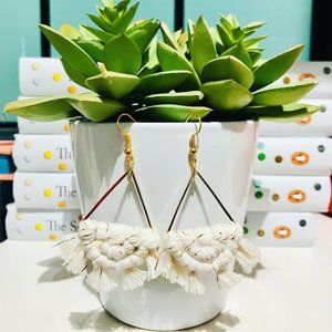 NEW Peachlady Crafts Handmade Macrame Earrings